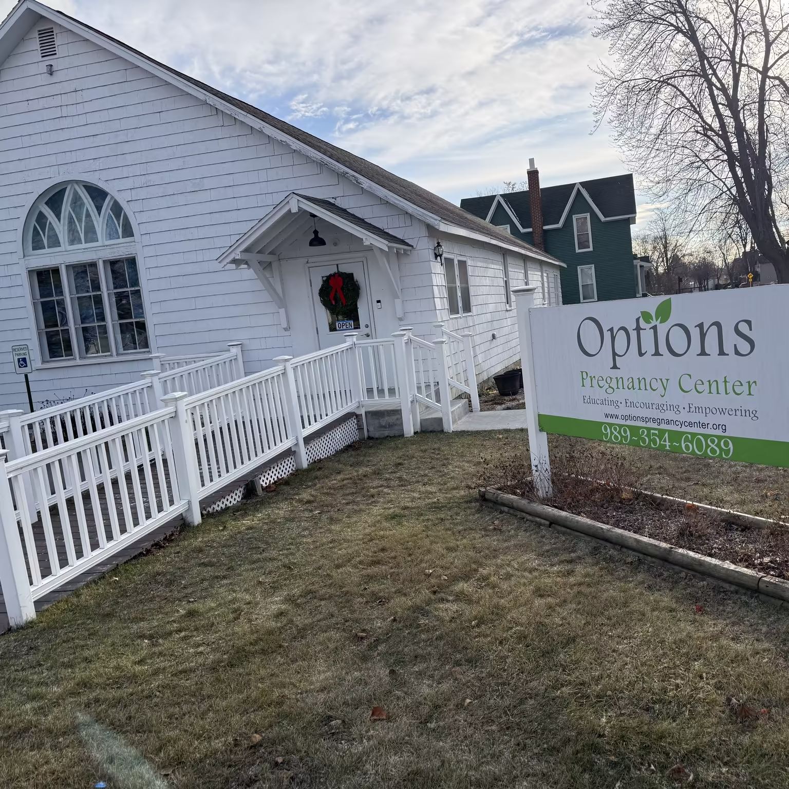 Exterior of Options Pregnancy Center in Alpena, Michigan