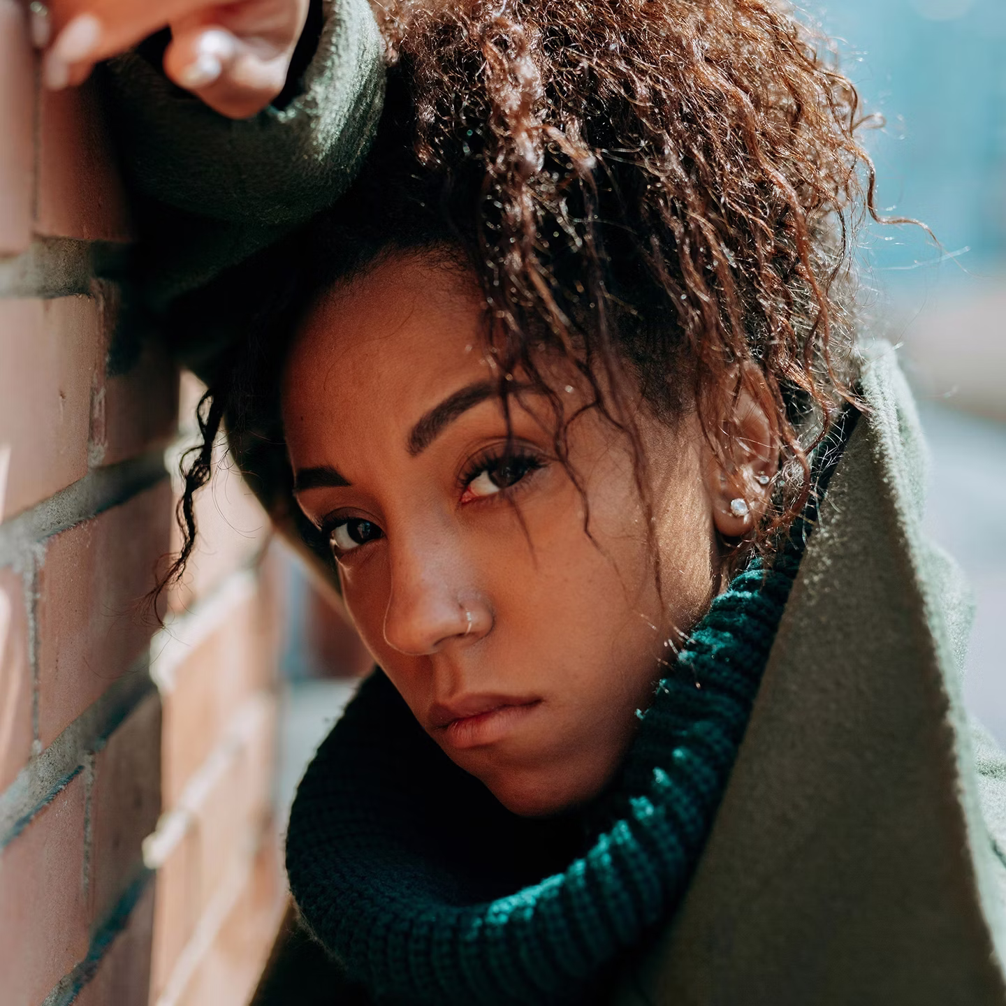 Young woman looking at viewer